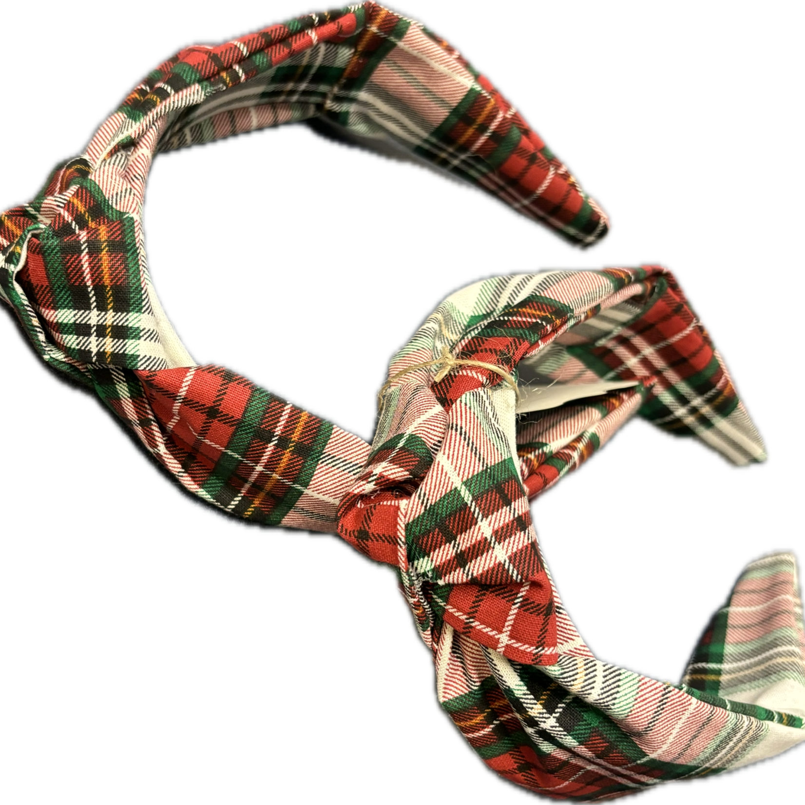 Headband Holiday Plaid Top Knot