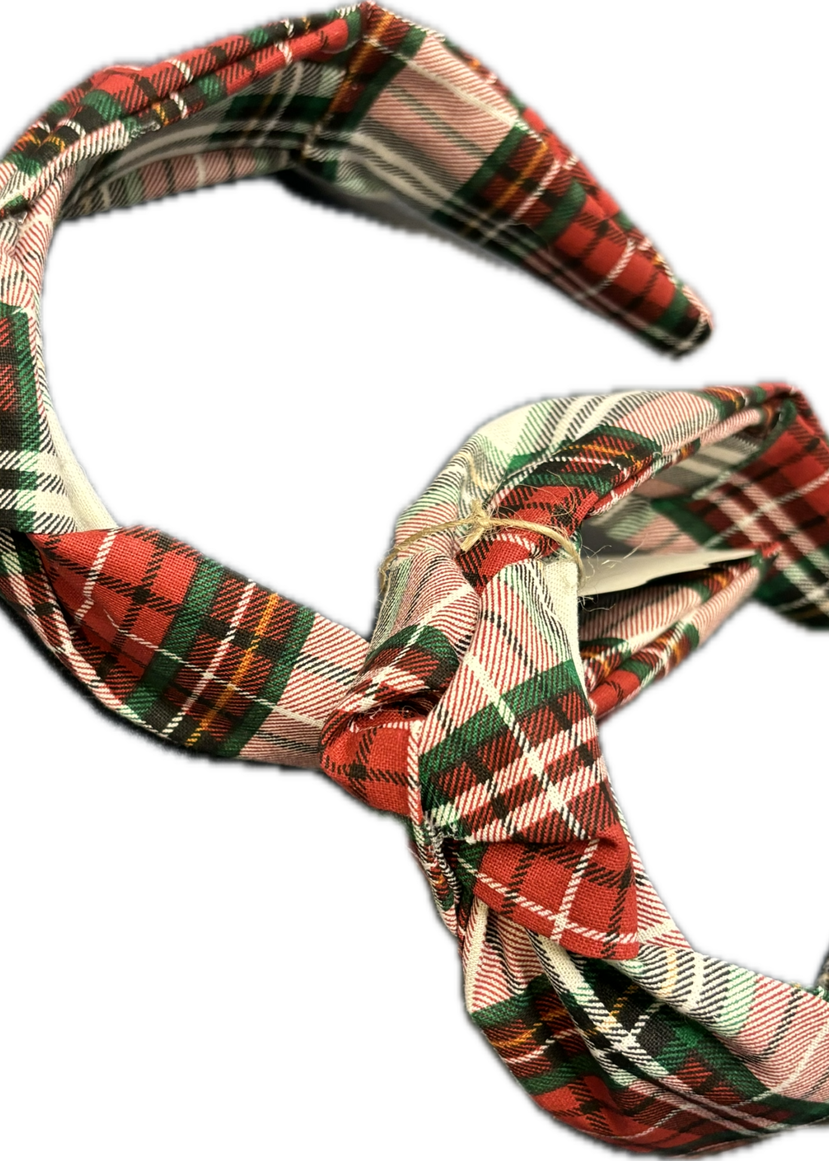 Headband Holiday Plaid Top Knot
