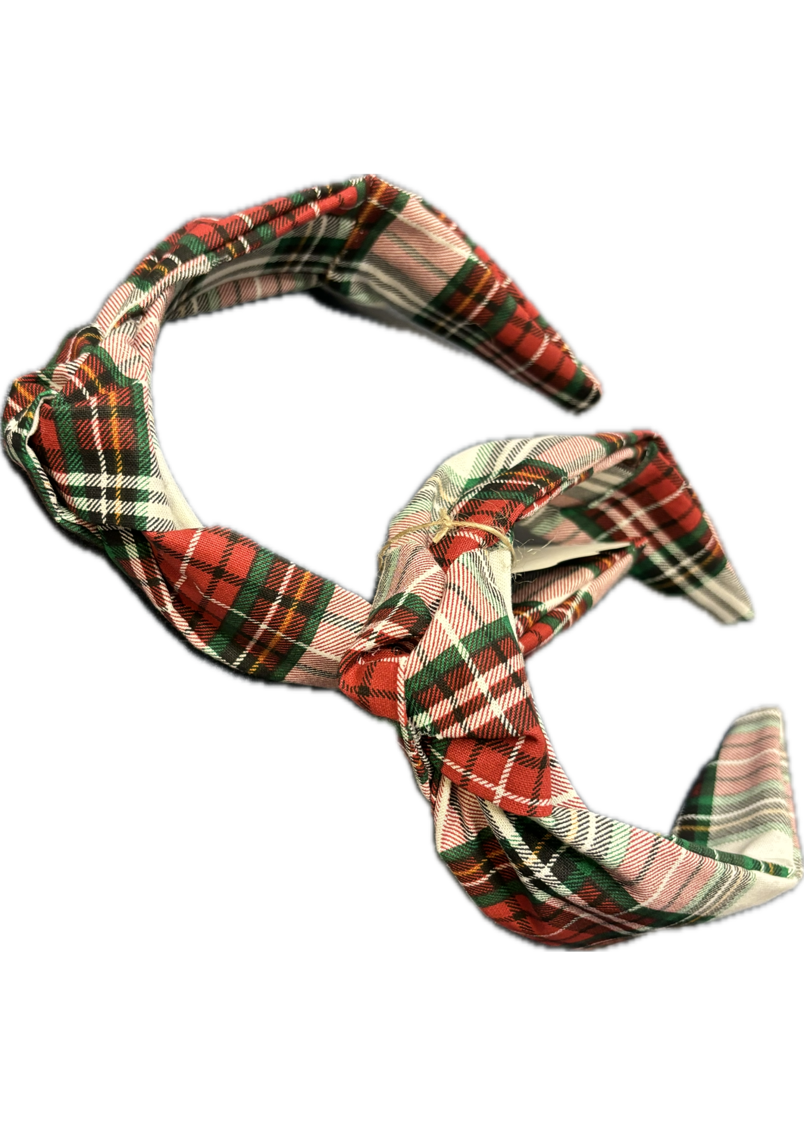 Headband Holiday Plaid Top Knot