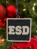 M and M Beaded ESD Ornament