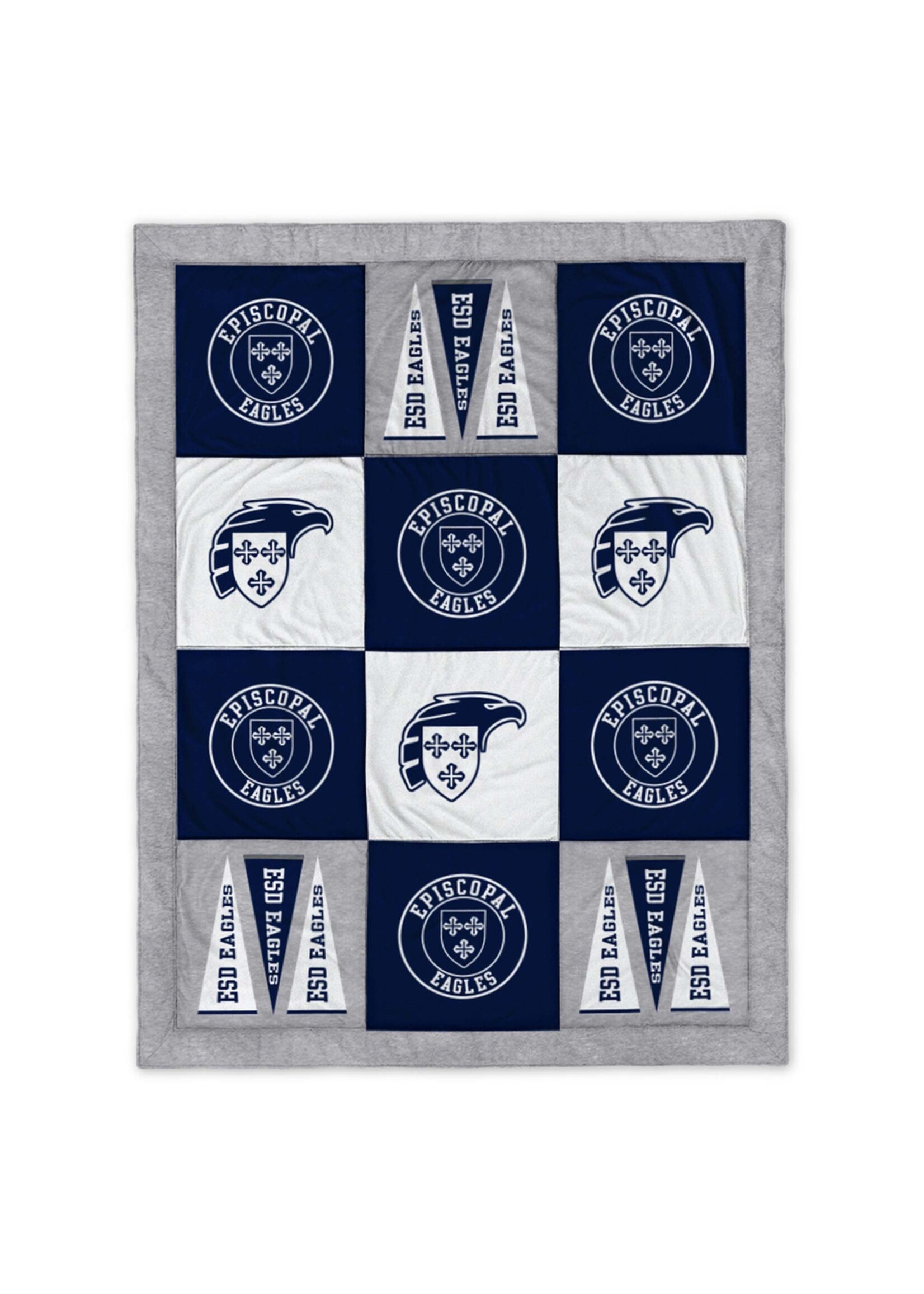 L2 Spirit Blanket Gray Navy White 80x62