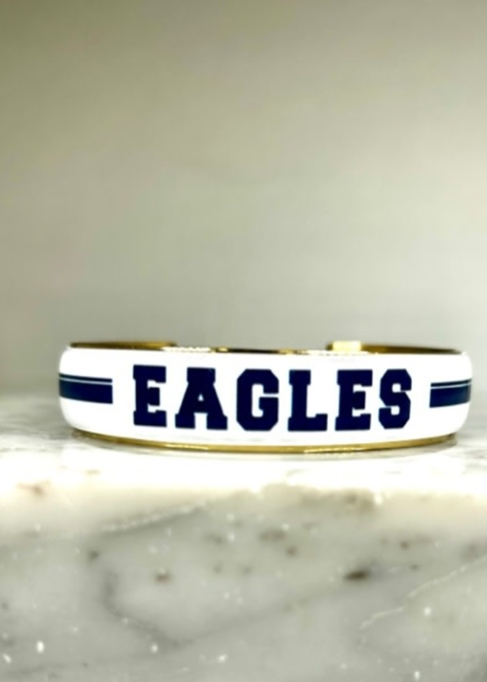 Rustic Cuff Rustic Cuff .5 Art Deco EAGLES WHT NVY Gold