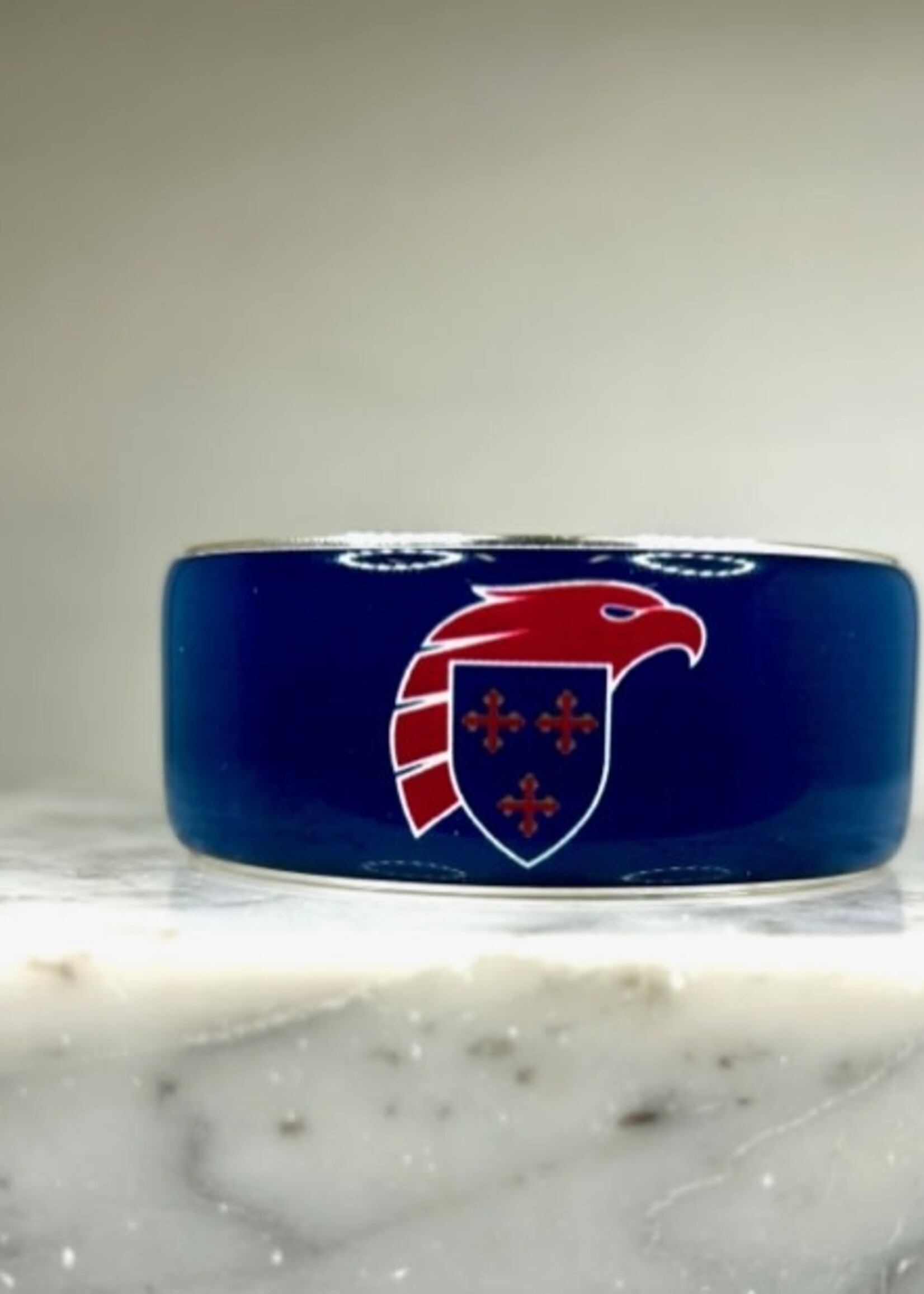 Rustic Cuff Rustic Cuff 1.0 Art Deco NVY Fade Eagle Shield Silver
