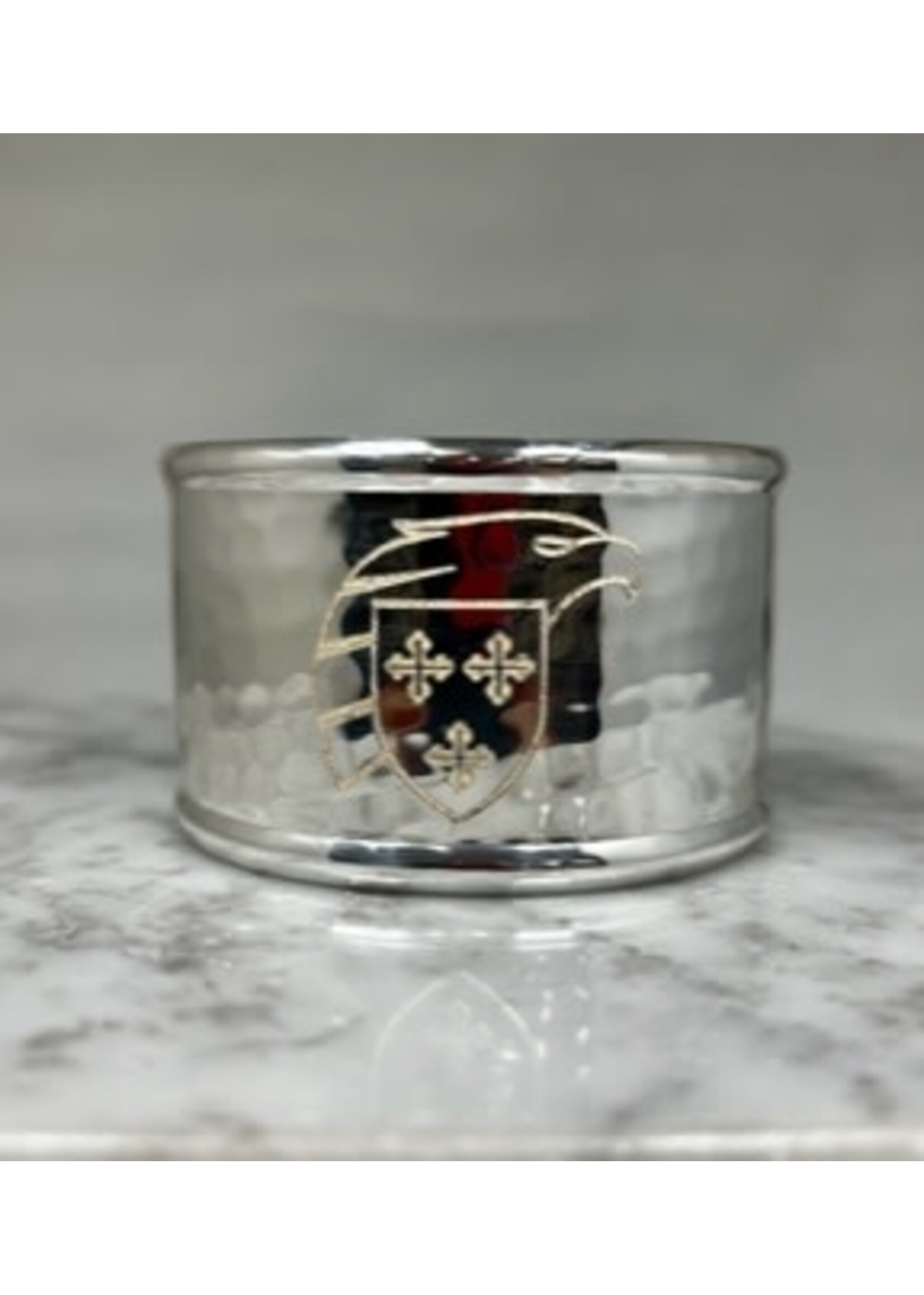 Rustic Cuff Rustic Cuff 1.5 Rimmed Engraved Eagle Shield Silver