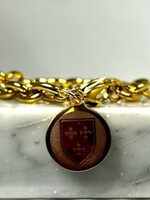 Rustic Cuff Rustic Cuff Jessie Gold Link with Shield Charm
