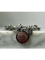 Rustic Cuff Jessie Silver Link with Shield Charm