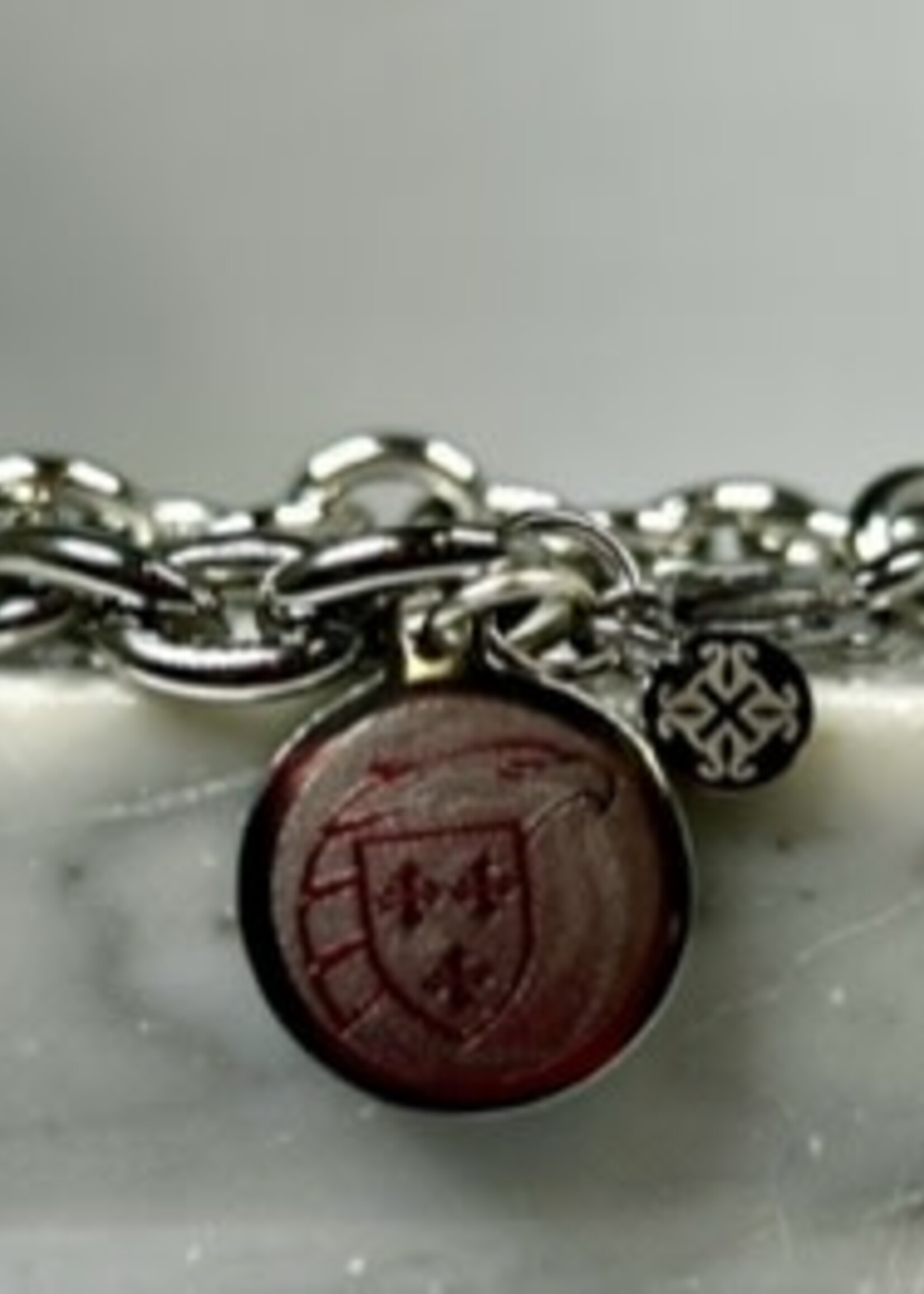 Rustic Cuff Jessie Silver Link with Shield Charm