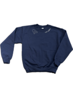 3 Heart Embroidered Crew Neck