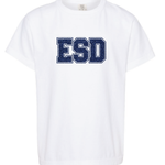 Comfort Colors Summit White Tee with Navy Sparkle ESD