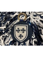 Fan Glam  Beaded Key Chain Shield