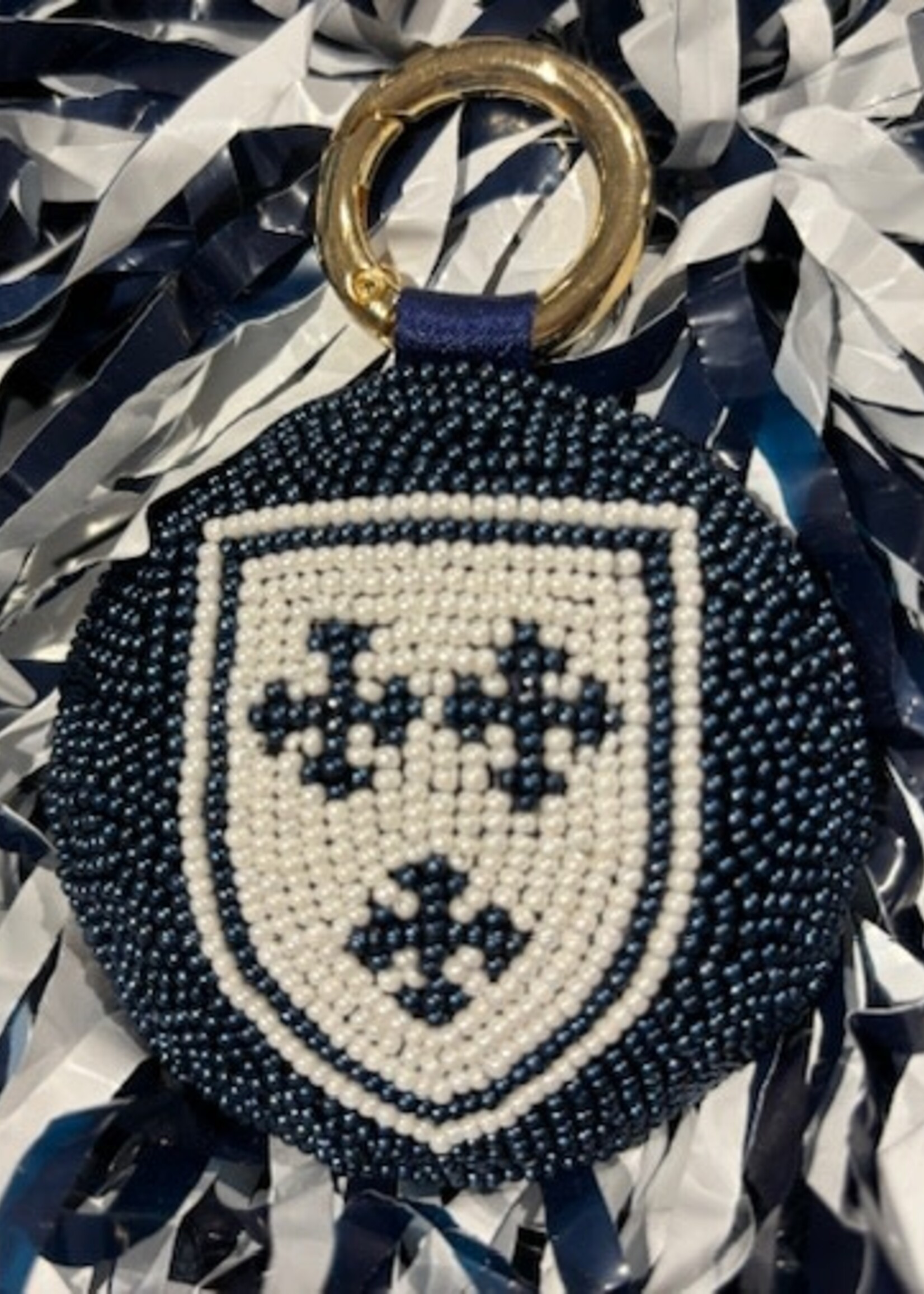 Fan Glam Beaded Keychain