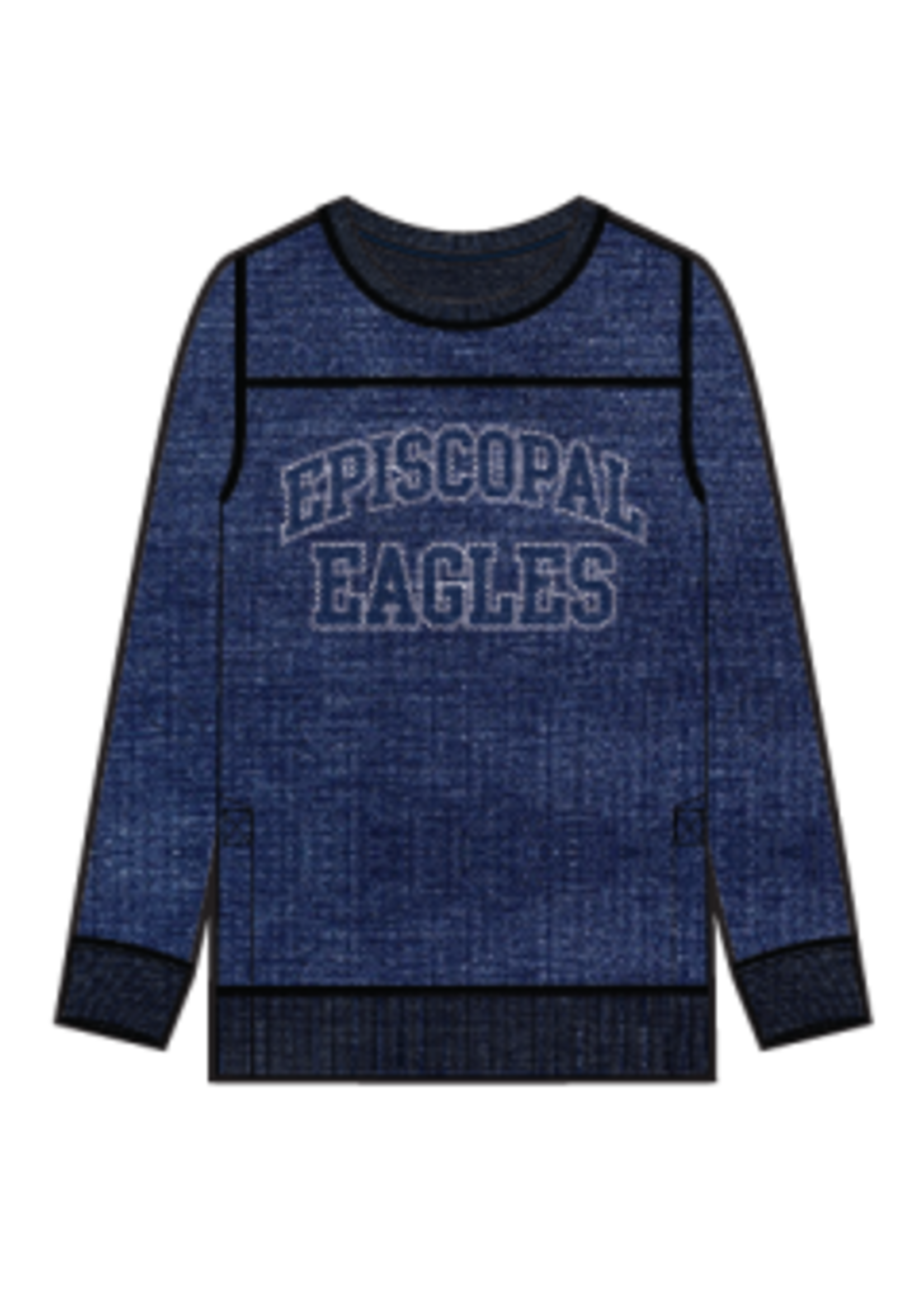 chicka-d chicka-d Back to Basics Tunic Navy Sparkle Episcopal Eagles