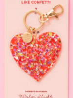 Taylor Elliott Designs T Elliott Designs Confetti Keychain Heart