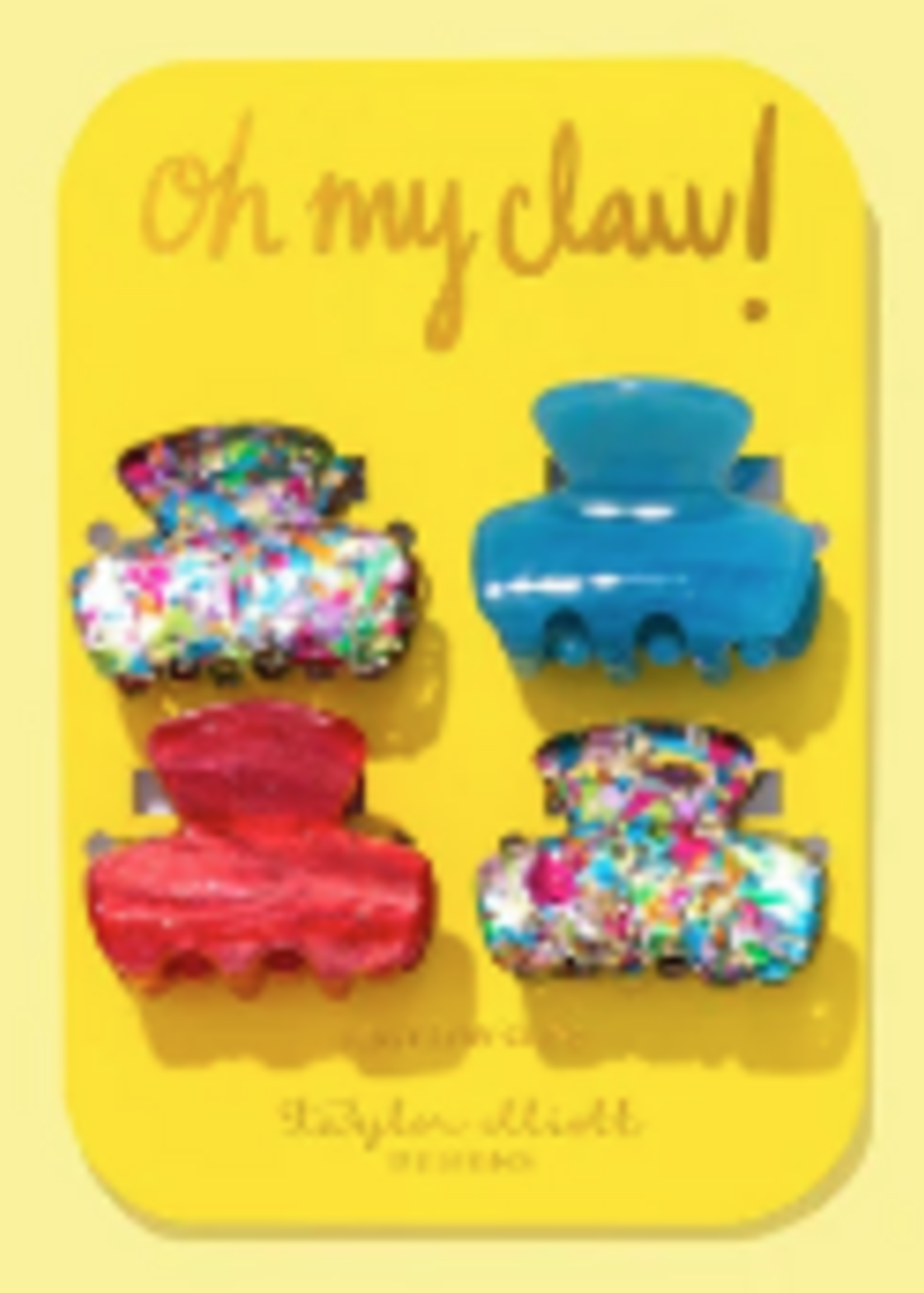 Taylor Elliott Designs T Elliott Designs Colorful Confetti Mini Claw Clips