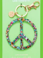 Taylor Elliott Designs T Elliott Designs Confetti Keychain Peace Sign