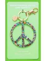 Taylor Elliott Designs T Elliott Designs Confetti Keychain Peace Sign