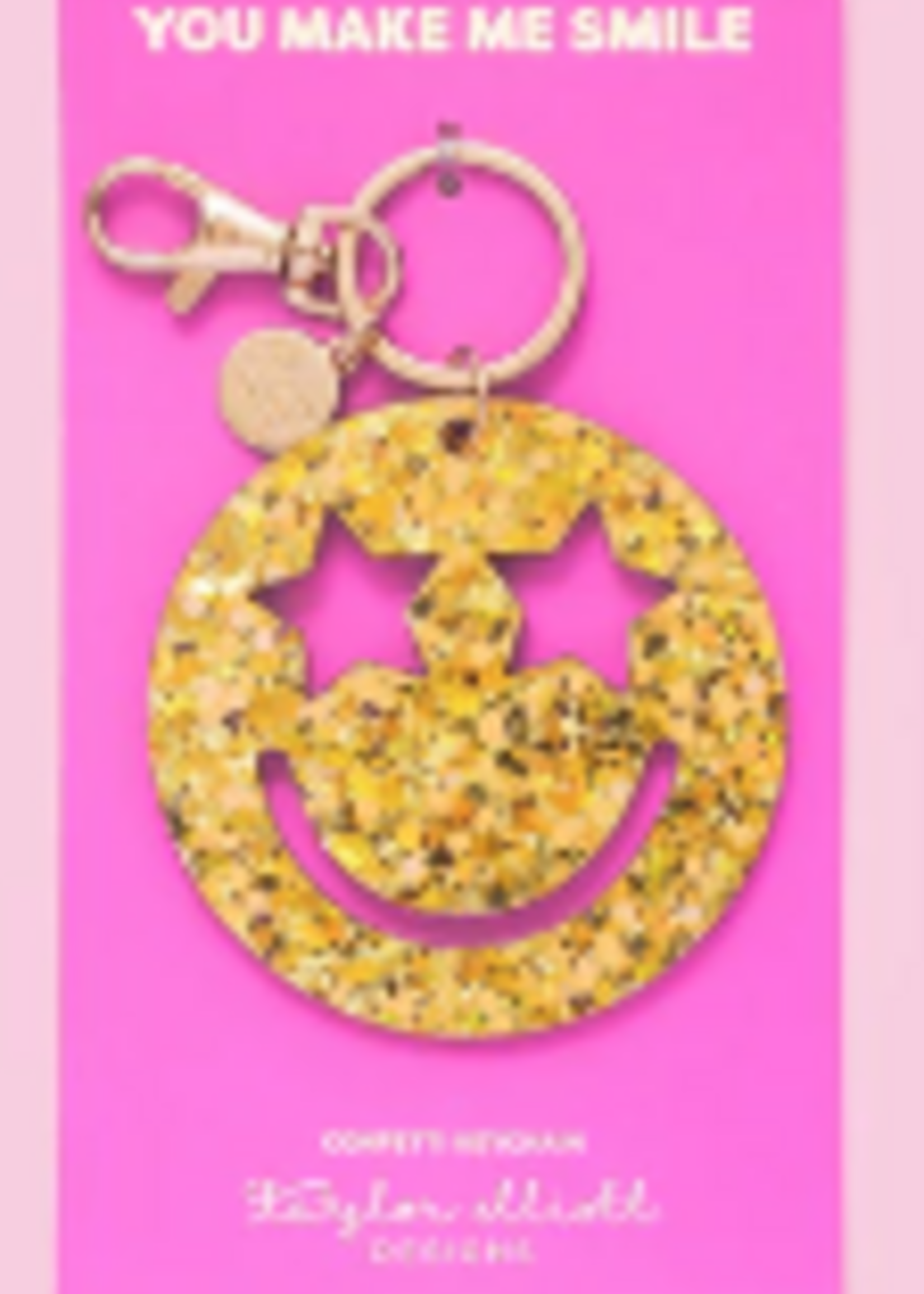 Taylor Elliott Designs T Elliott Designs Confetti Keychain Smiley Stars