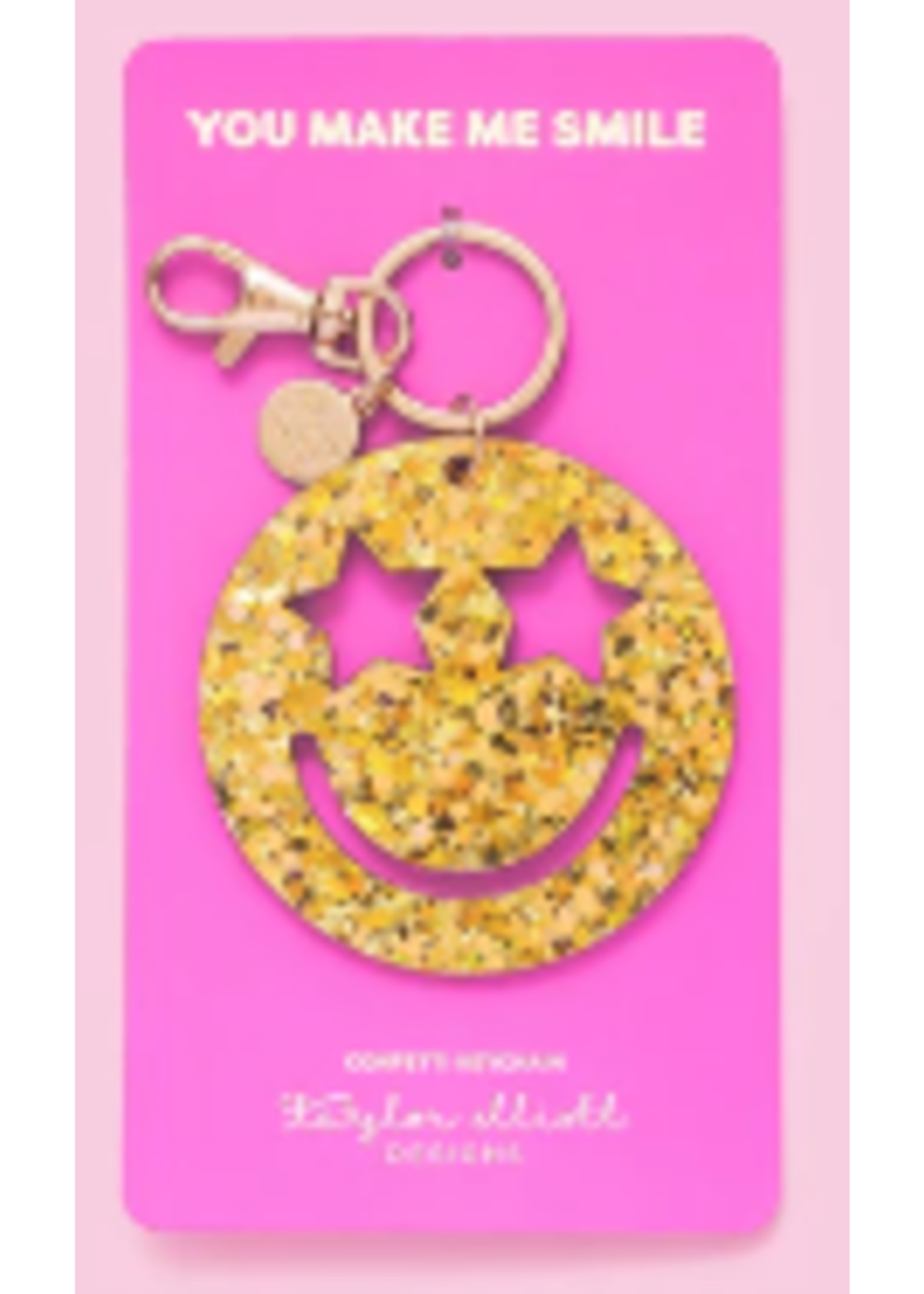 Taylor Elliott Designs T Elliott Designs Confetti Keychain Smiley Stars