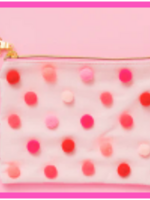 Taylor Elliott Designs T Elliott Designs ME Red Pink Pom Pom Pouch