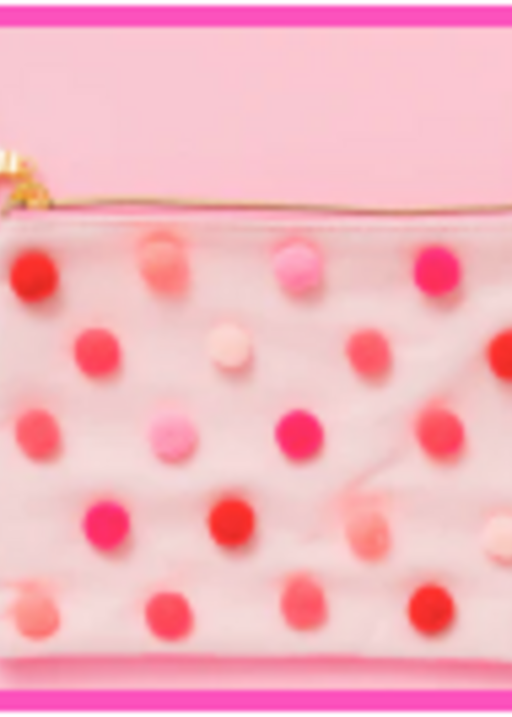 Taylor Elliott Designs T Elliott Designs ME Red Pink Pom Pom Pouch