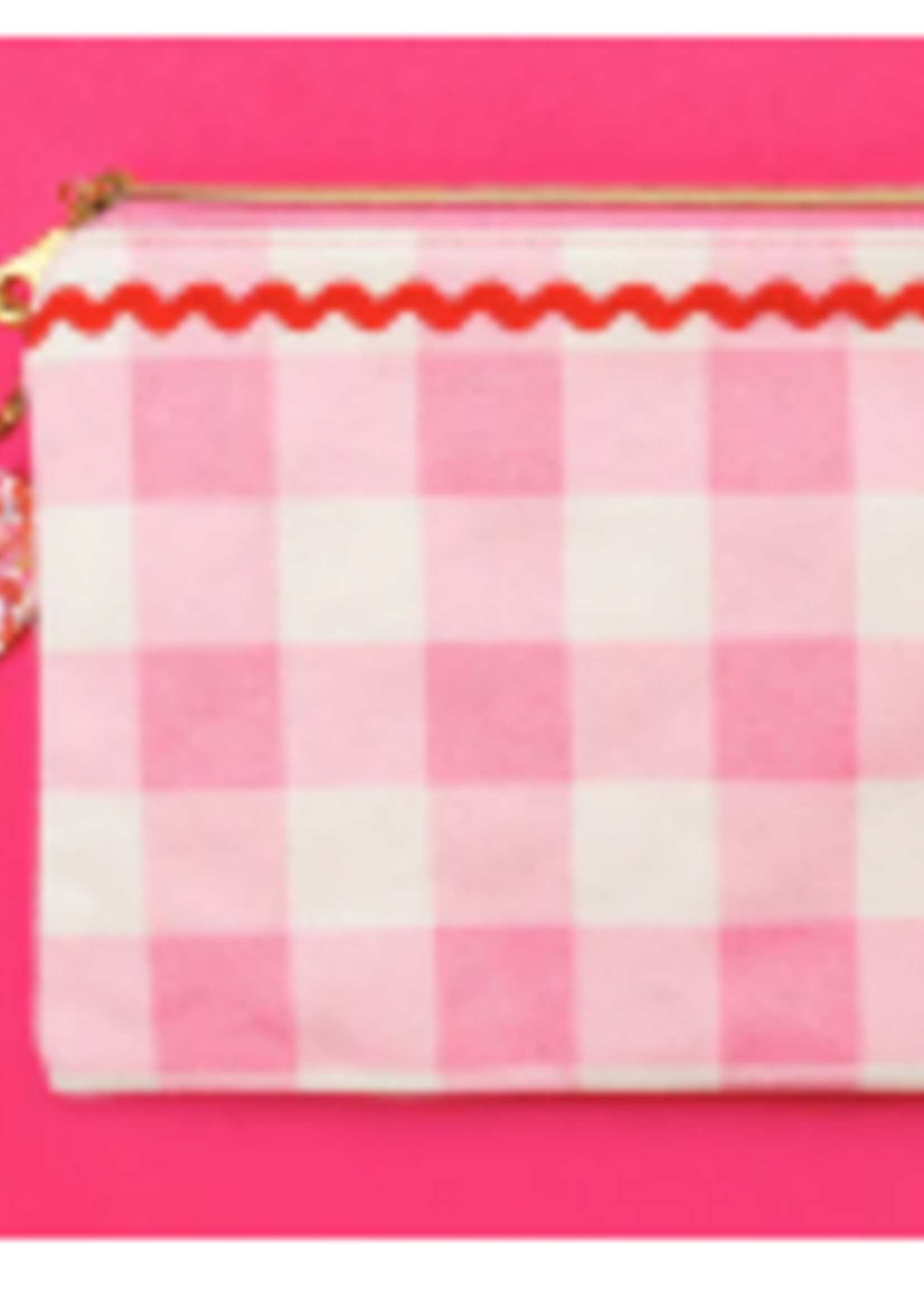 Taylor Elliott Designs T Elliott Designs ME Red Pink Pom Pom Pouch