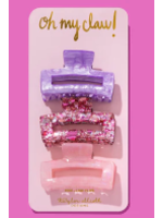 Taylor Elliott Designs T Elliott Designs Pink Confetti Trio Claw Clips