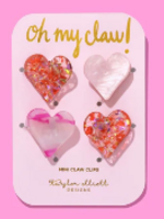 Taylor Elliott Designs T Elliott Designs Red Pink Confetti Hearts Mini Claw Clips