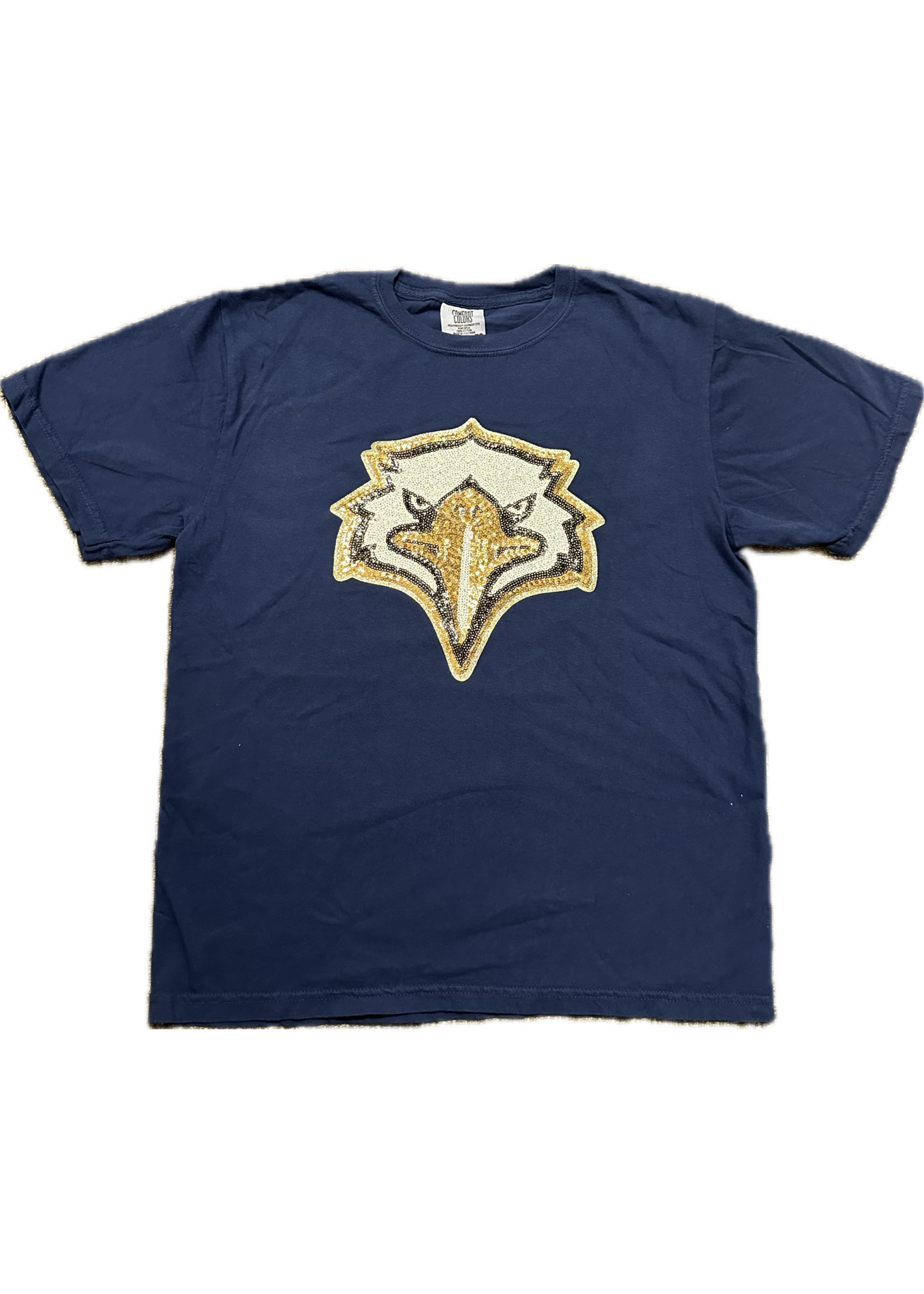 Comfort Colors 6J Threads Sequin Eagle Head Tee Navy