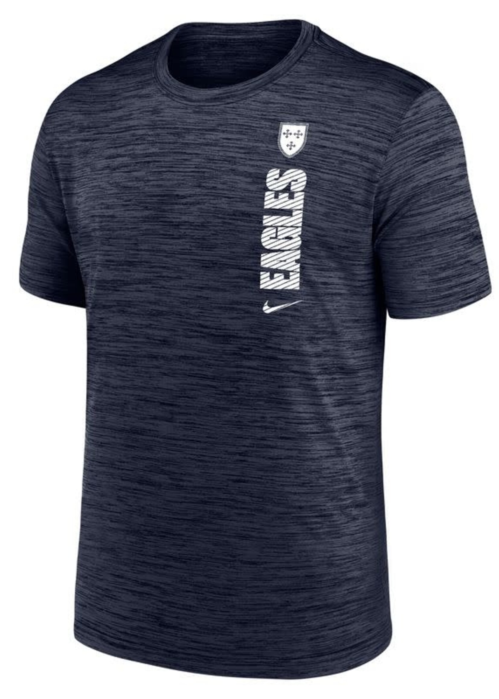 Nike NIKE Adult Velocity Legend SS Tee Navy Striped EAGLES Vertical