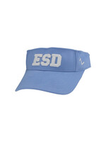 Zephyr Visor Carolina Blue with ESD in White