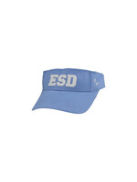 Zephyr Visor Carolina Blue with ESD in White