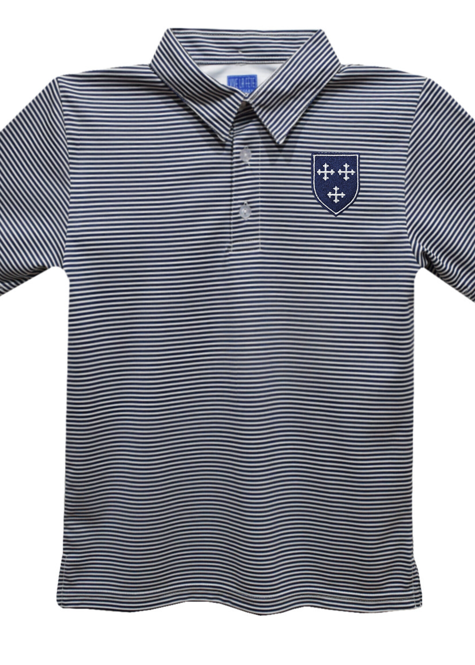 Vive la Fete Ted Striped Polo with Shield