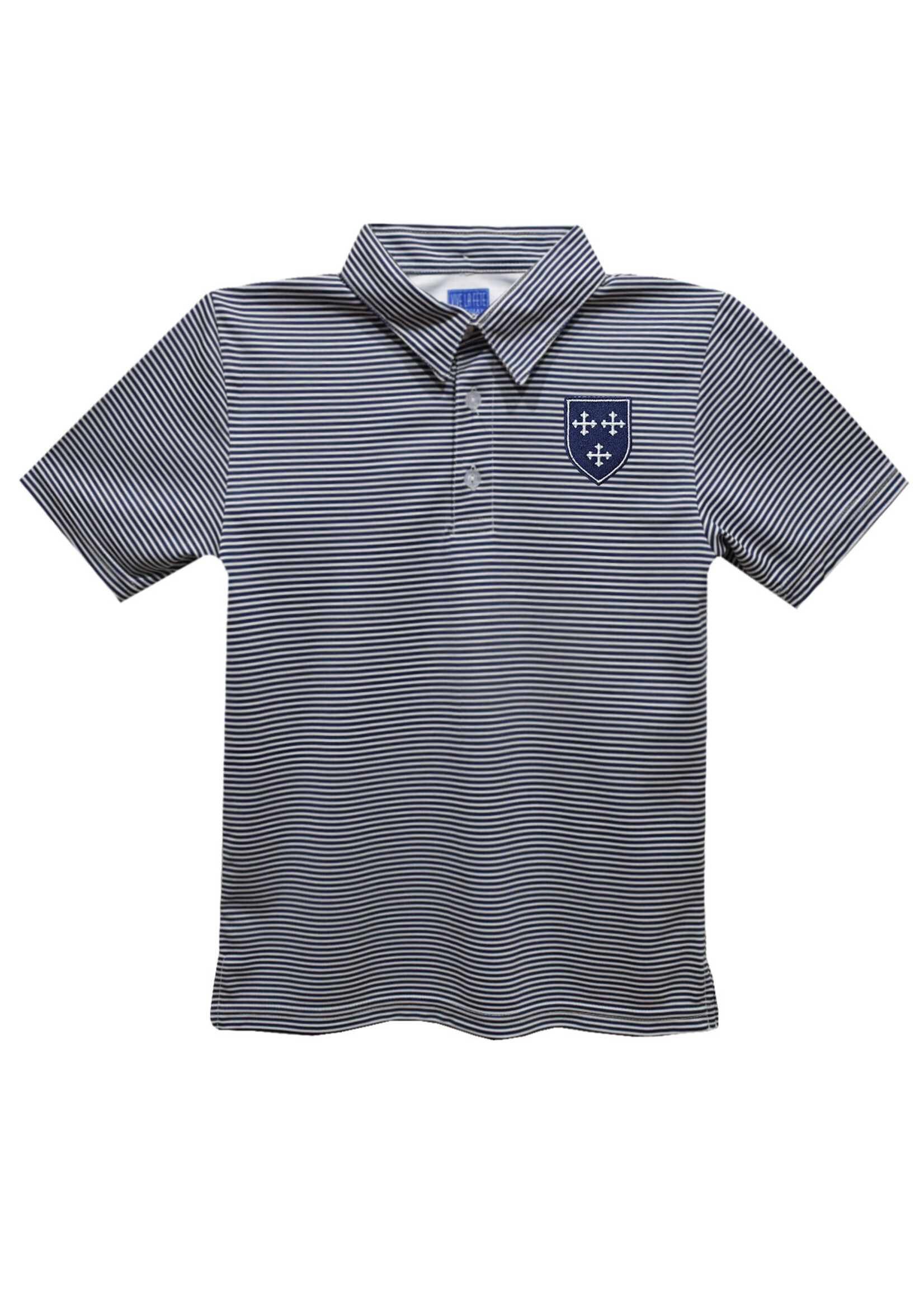 Vive la Fete Ted Striped Polo with Shield