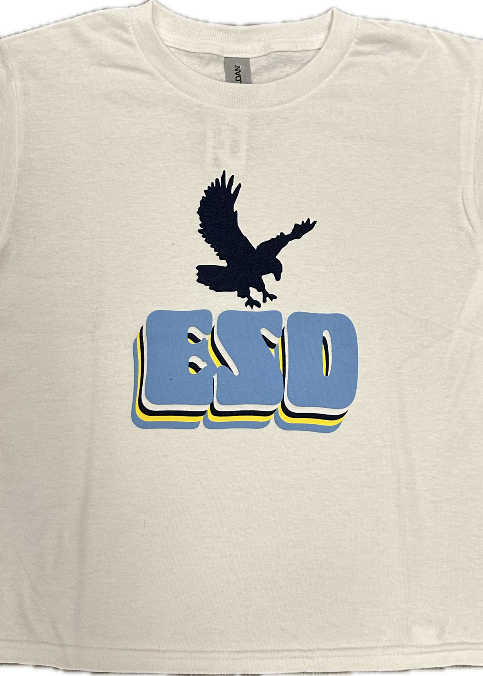 Gildan EN T-Shirt ESD White with Flying Eagle Above