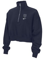 Nike NIKE Phoenix Crop 1/4 Zip Navy