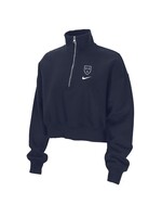 Nike NIKE Phoenix Crop 1/4 Zip Navy