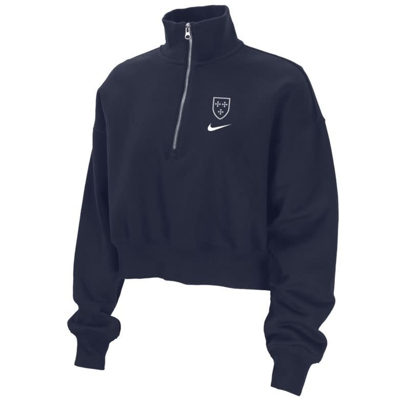 Nike NIKE Phoenix Crop 1/4 Zip Navy