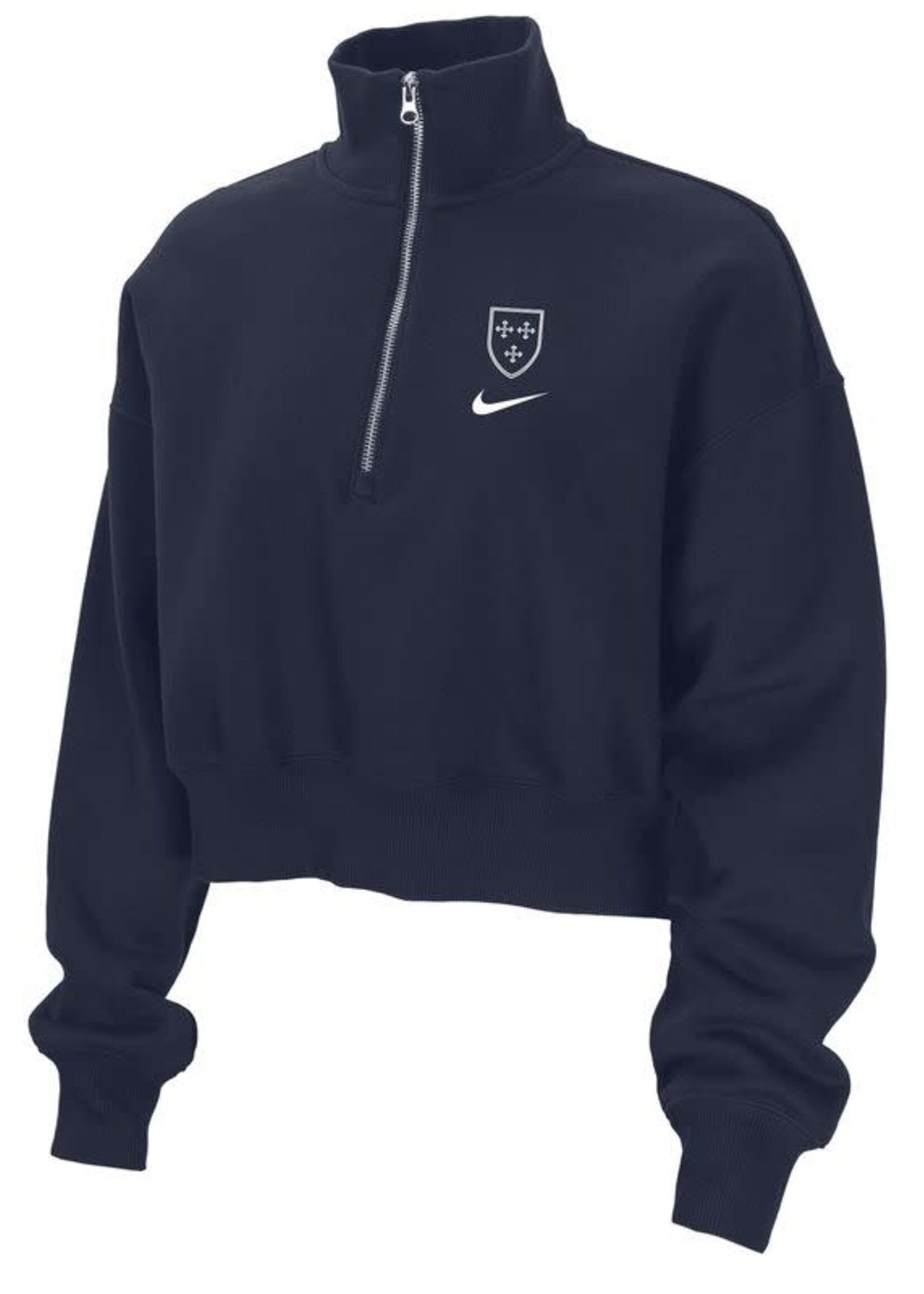 Nike NIKE Phoenix Crop 1/4 Zip Navy
