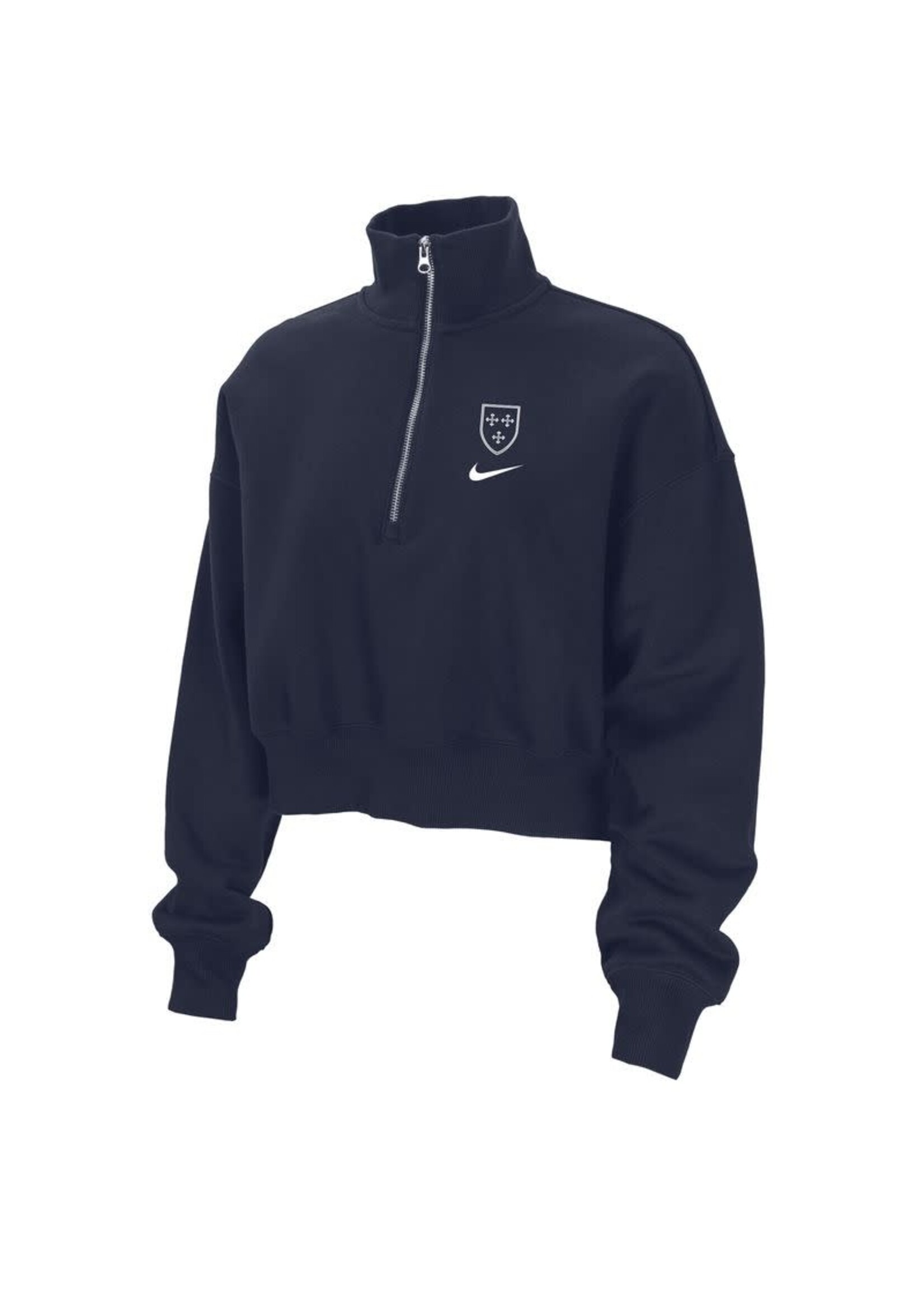 Nike NIKE Phoenix Crop 1/4 Zip Navy