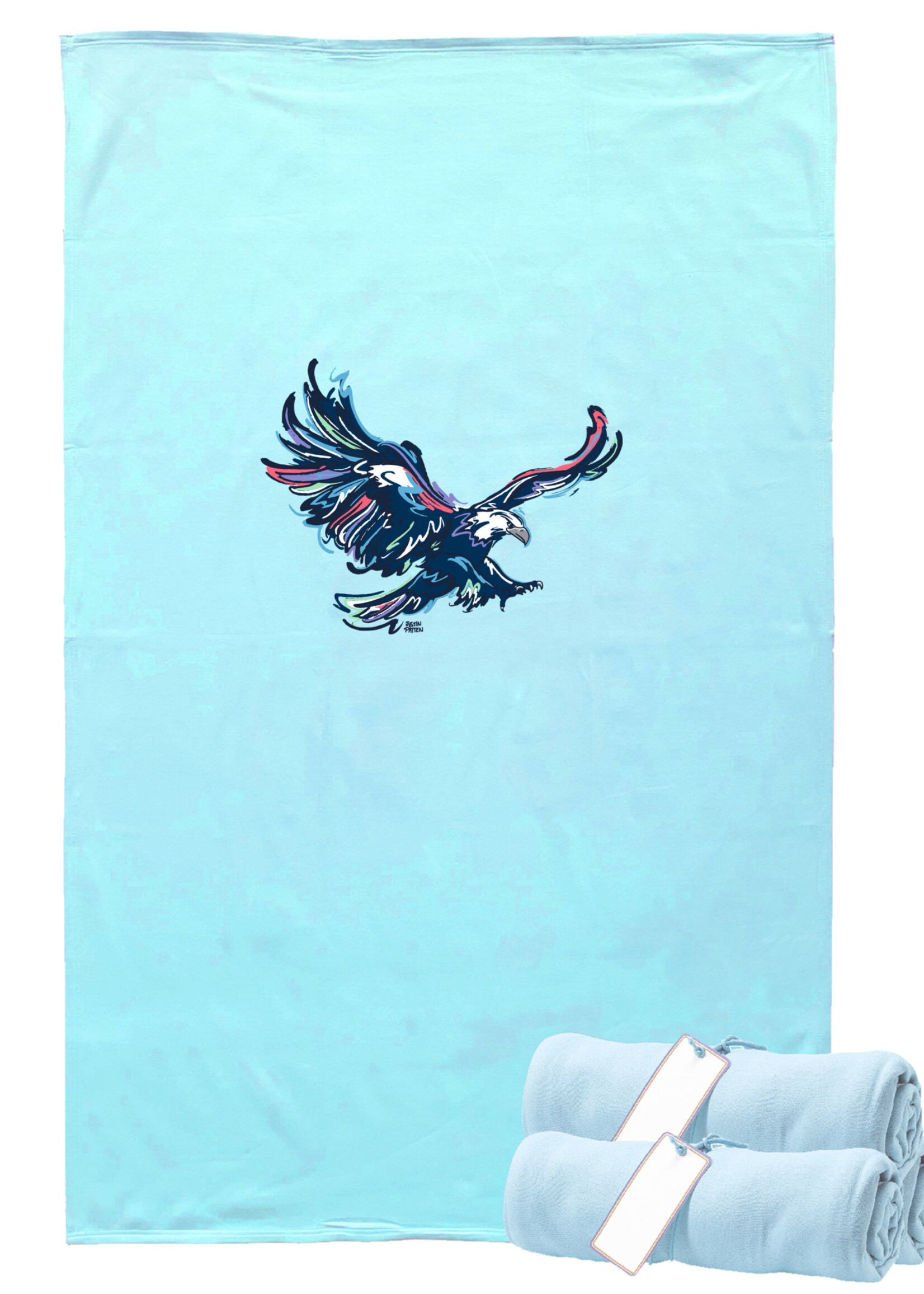 MV Sport Sweatshirt Blanket with Painted Eagle