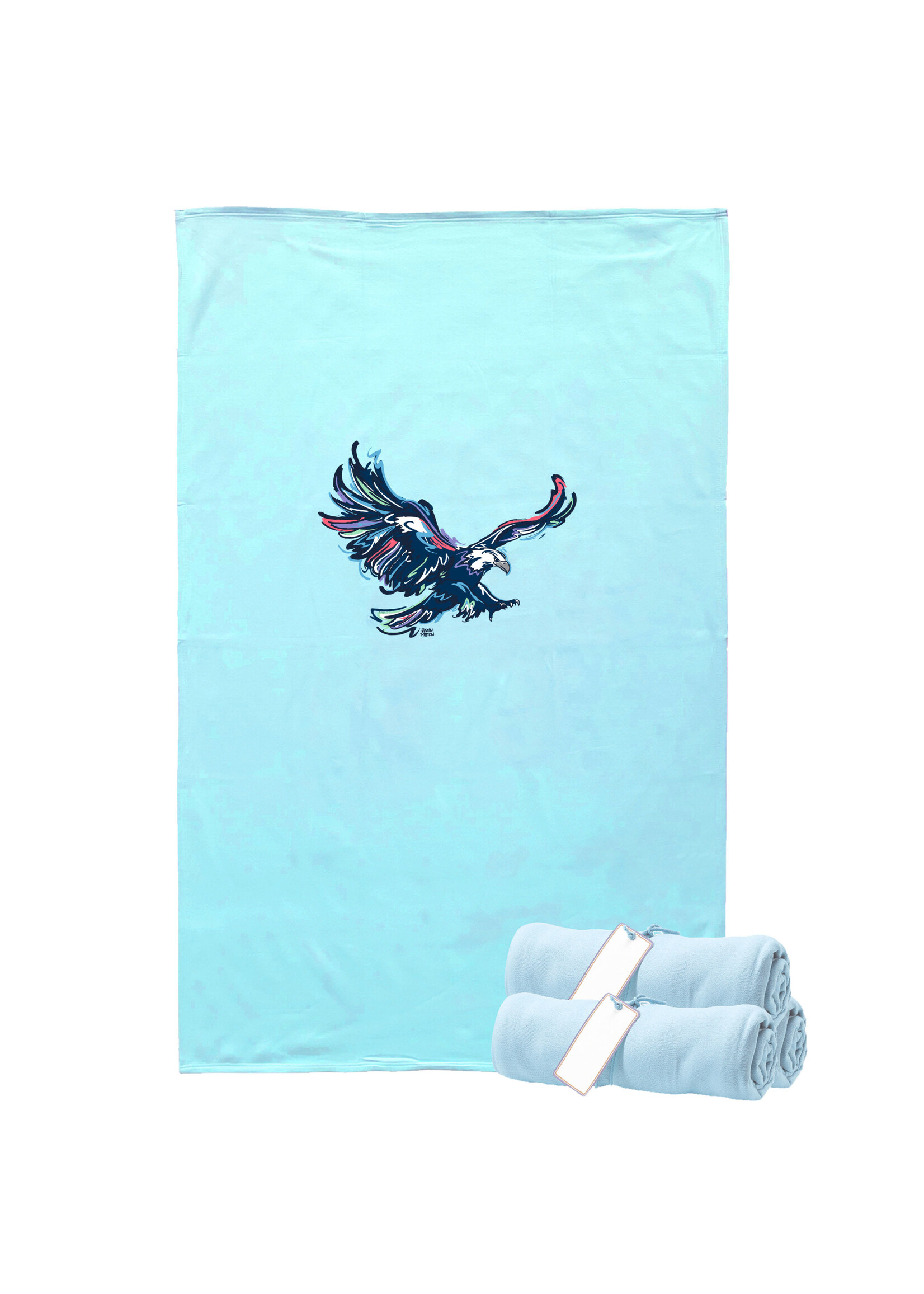 MV Sport Sweatshirt Blanket with Painted Eagle