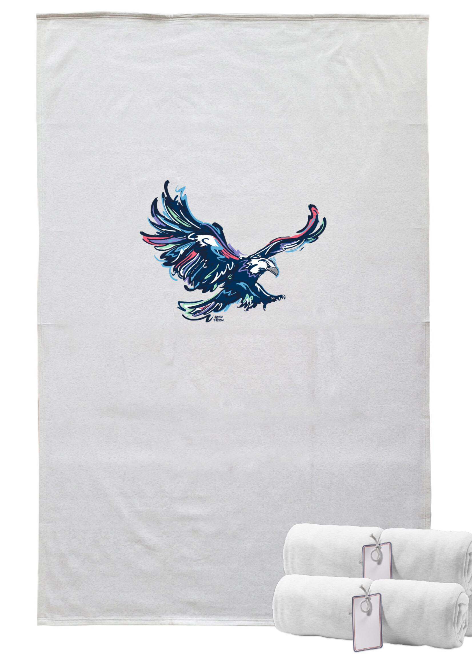 MV Sport Sweatshirt Blanket with Painted Eagle