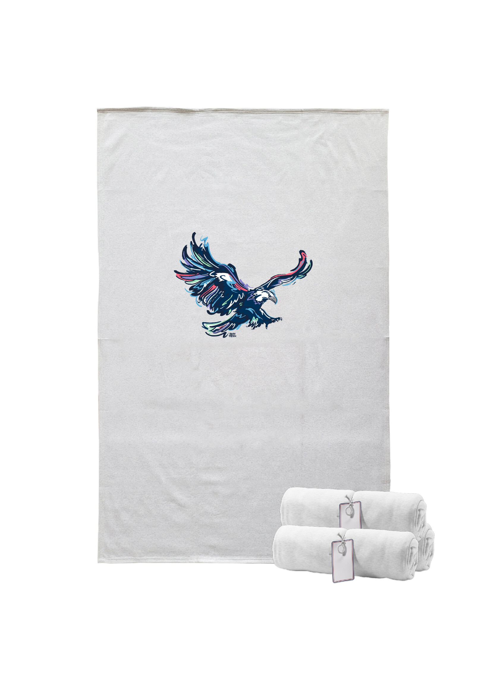 MV Sport Sweatshirt Blanket with Painted Eagle
