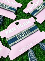 Fan Glam Rhinestone Tassel Bracelet Navy Eagles