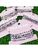 Fan Glam Stack of 6 Stretchy Bracelets Navy White