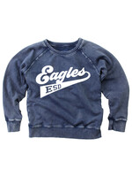 Wes and Willy Faded Fleece Crew Navy