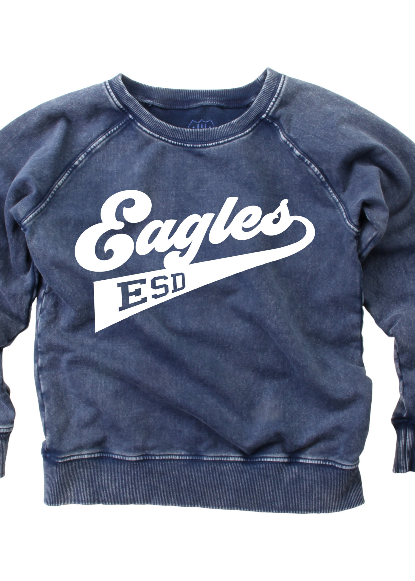 Wes and Willy Faded Fleece Crew Navy