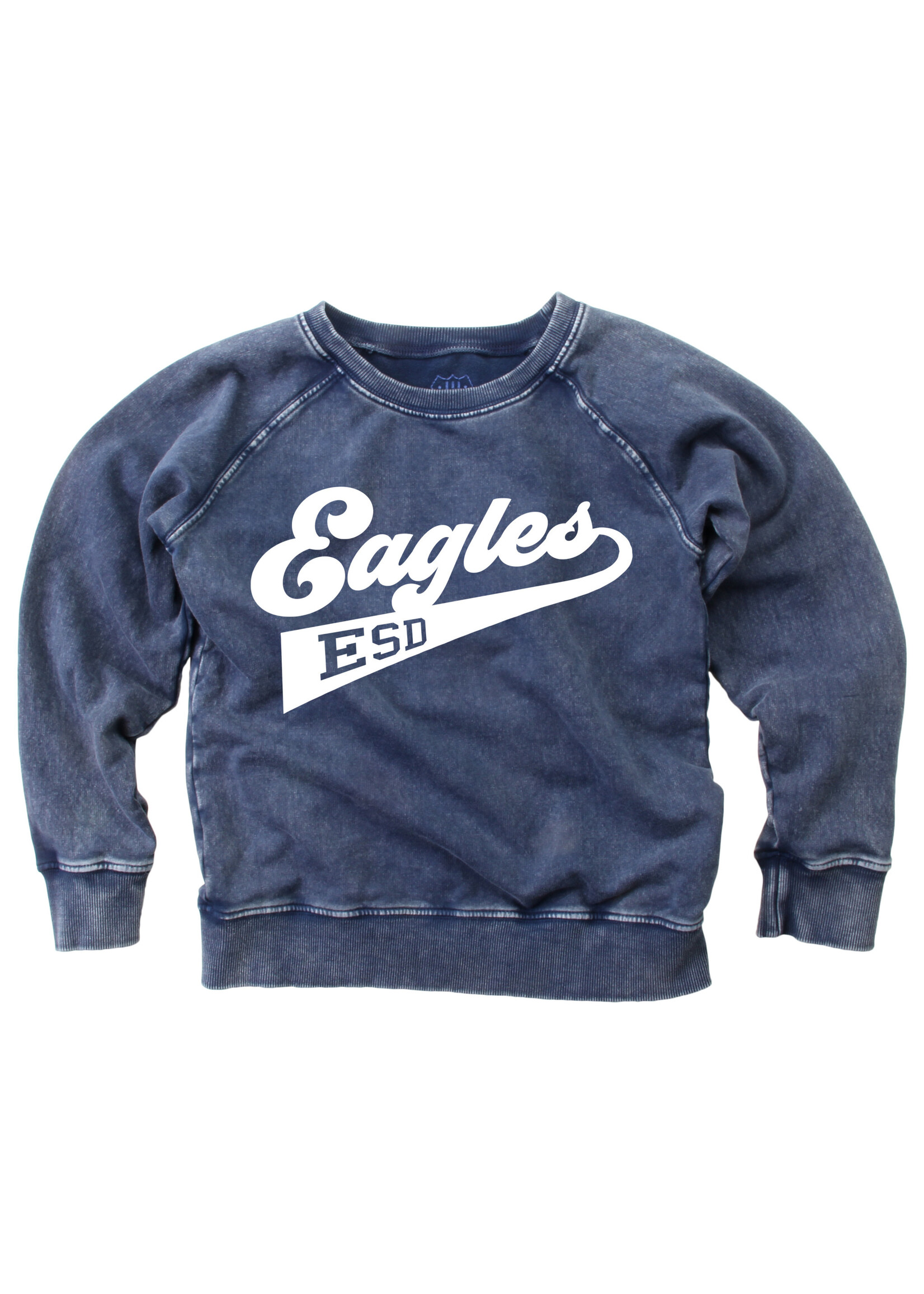 Wes and Willy Faded Fleece Crew Navy
