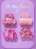 T Elliott Designs Pink Confetti Mini Claw Clips