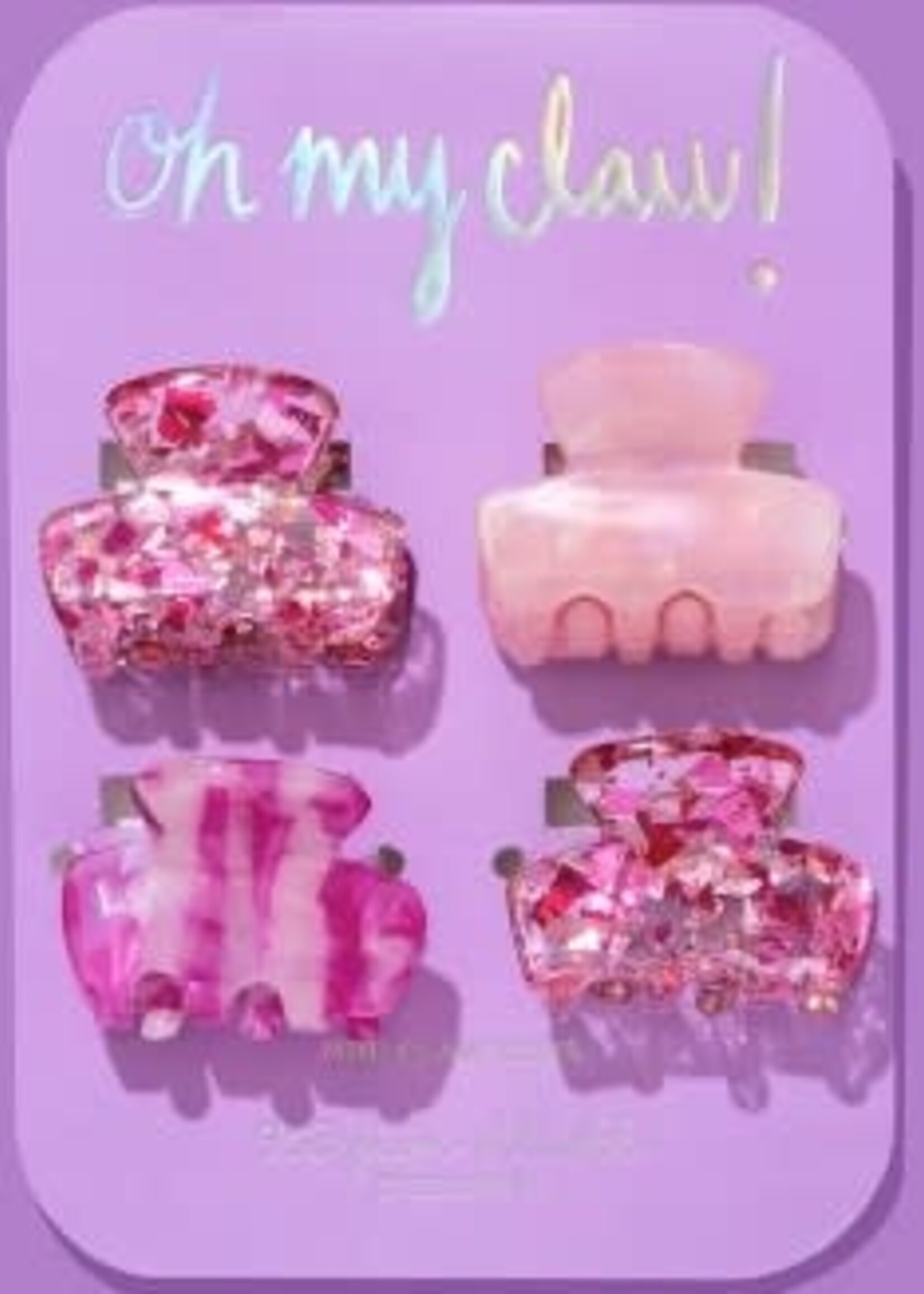 T Elliott Designs Pink Confetti Mini Claw Clips